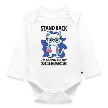 Résignation - J’essaie la science - Body Bébé bio manches longues - blanc - Devant