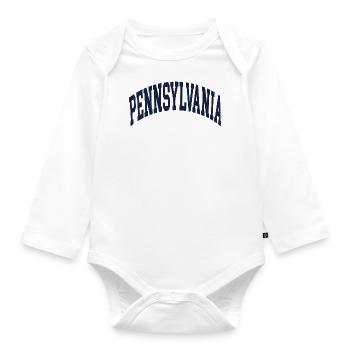 Pennsylvania - Baby Bio-Langarm-Body - Weiß - Vorne