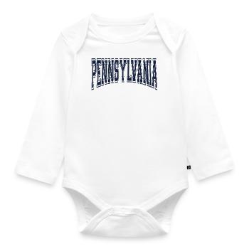 Pennsylvania - Baby Bio-Langarm-Body - Weiß - Vorne