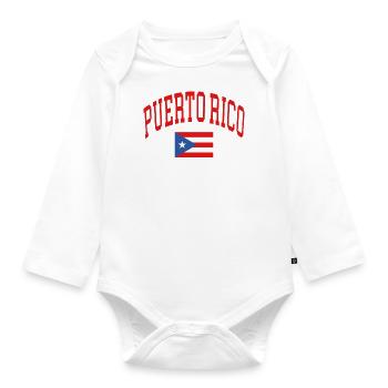 Puerto Rico - Organic Longsleeve Baby Bodysuit - white - Front