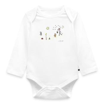 Phil and Paw Licht - Baby Bio-Langarm-Body - Weiß - Vorne