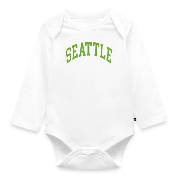 Seattle - Organic Longsleeve Baby Bodysuit - white - Front