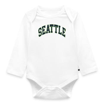 Seattle - Organic Longsleeve Baby Bodysuit - white - Front