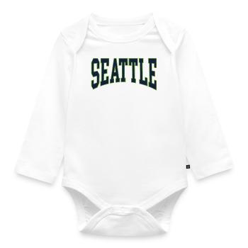 Seattle - Organic Longsleeve Baby Bodysuit - white - Front