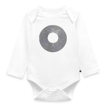 Conception minimaliste abstraite de lignes de cercle - Body Bébé bio manches longues - blanc - Devant