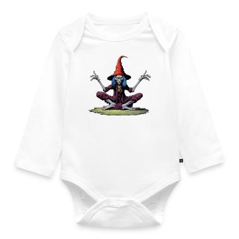 Witches Yoga - Organic Longsleeve Baby Bodysuit - white - Front