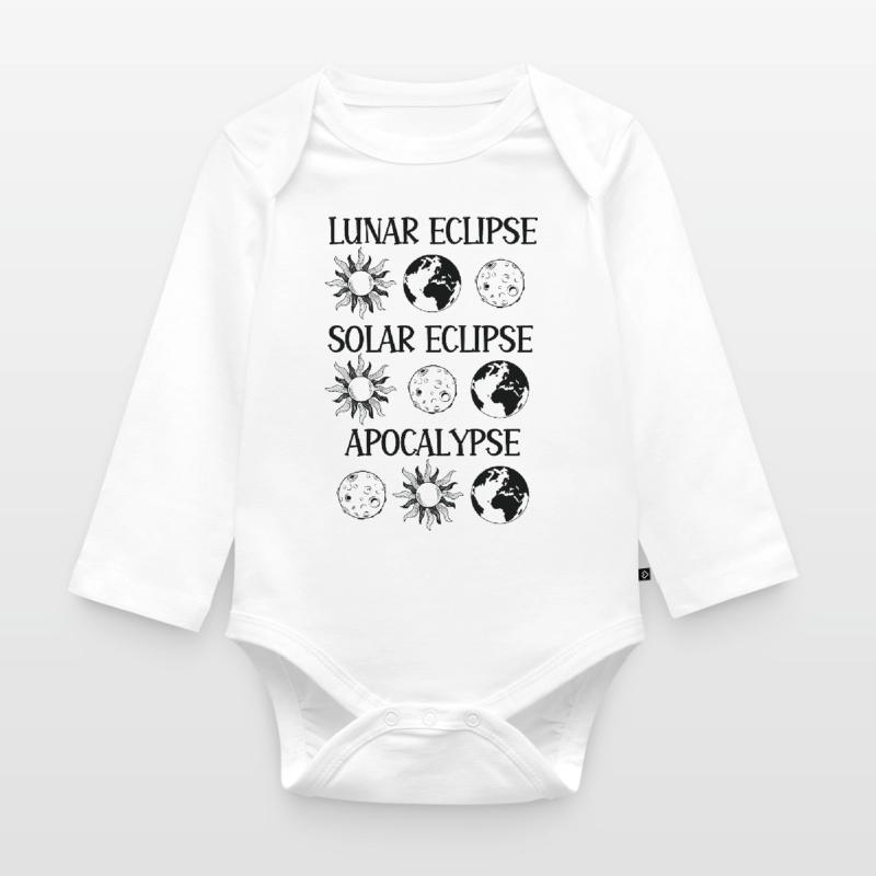 Lunar Eclipse Solar Eclipse Apocalypse Organic Longsleeve Baby Bodysuit