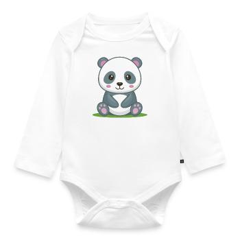 BamBam - For dreamers and cuddly monsters! - Organic Longsleeve Baby Bodysuit - white - Front