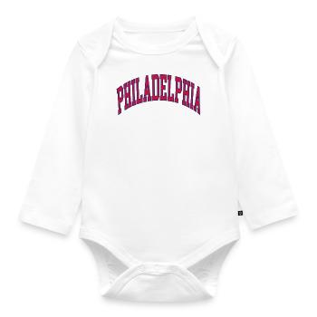 Philadelphia - Organic Longsleeve Baby Bodysuit - white - Front