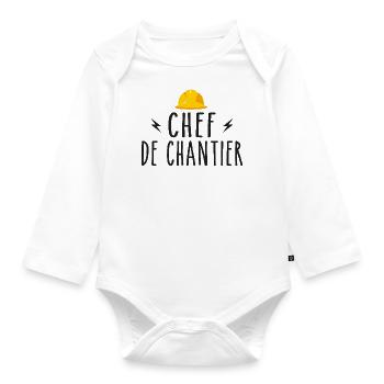 Site Manager - Organic Longsleeve Baby Bodysuit - white - Front