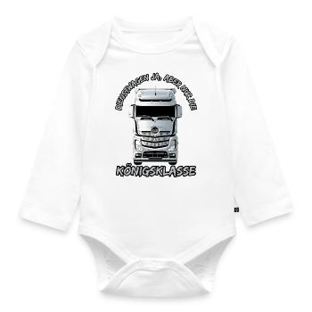 Company cars yes, but only the premier class - Organic Longsleeve Baby Bodysuit - white - Front