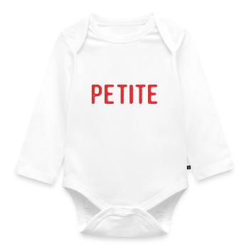Ich werde eine kleine Schwester haben - Baby Bio-Langarm-Body - Weiß - Vorne