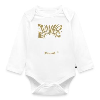 Techno monkey girl: club vibes on your shirt - Organic Longsleeve Baby Bodysuit - white - Front