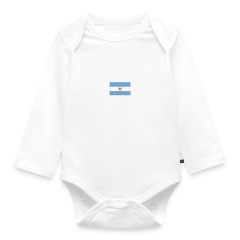 Drapeau de l’Argentine - Body Bébé bio manches longues - blanc - Devant