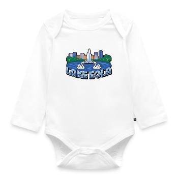 Lake Eola Orlando Florida Vacation Souvenir - Organic Longsleeve Baby Bodysuit - white - Front