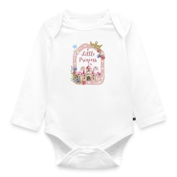 Château de la princesse et roses - Body Bébé bio manches longues - blanc - Devant
