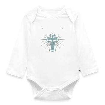 Jesus war ein unbewaffneter Schwarzer Mann Schwarzer Jesus - Baby Bio-Langarm-Body - Weiß - Vorne