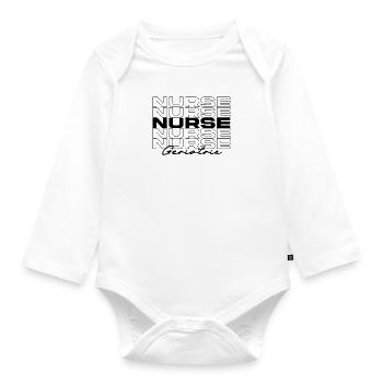 Altenpfleger Krankenpfleger Medizinische Krankenschwestern Stilvoll - Baby Bio-Langarm-Body - Weiß - Vorne