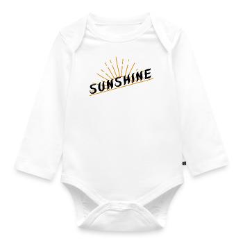 Sunshine Unisex Kurzarm T-Shirt - Baby Bio-Langarm-Body - Weiß - Vorne