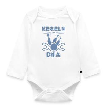 Kegeln Bowling DNA Kegelclub Leidenschaft - Baby Bio-Langarm-Body - Weiß - Vorne