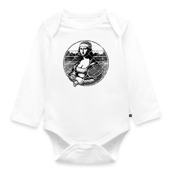 Art et Tennis Renaissance rétro - Body Bébé bio manches longues - blanc - Devant