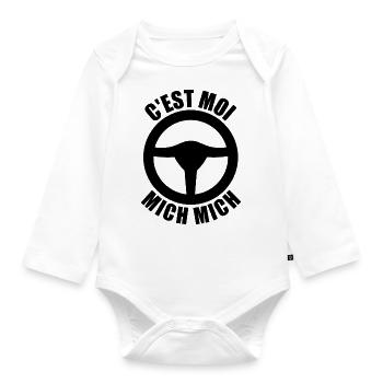 c'est moi mich mich, auto école - Body Bébé bio manches longues - blanc - Devant