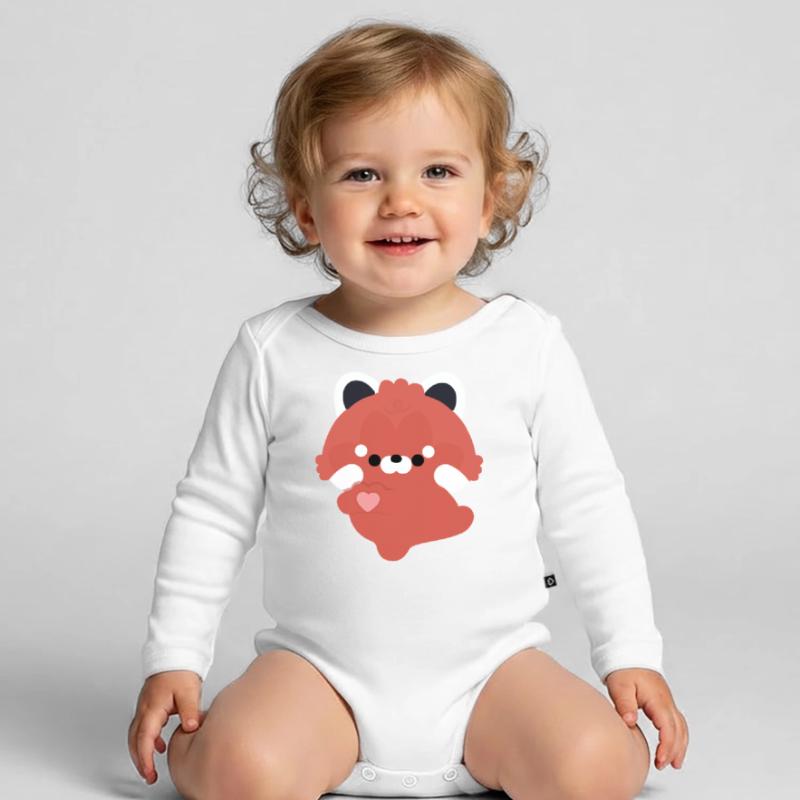 Ich liebe Red Panda Baby Bio-Langarm-Body