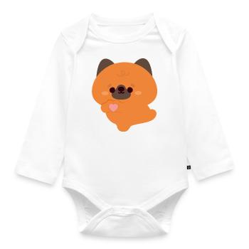 Love German Shepherd - Organic Longsleeve Baby Bodysuit - white - Front
