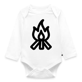 Campfire - Organic Longsleeve Baby Bodysuit - white - Front
