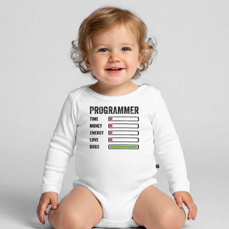 développeur humour programmeur codeur code Body Bébé bio manches longues
