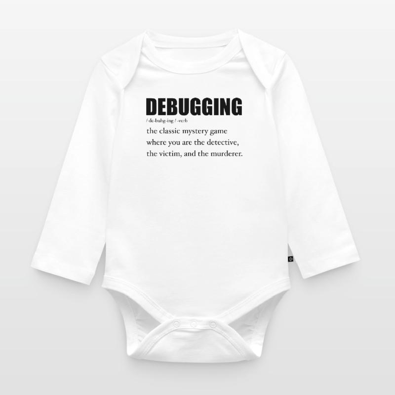 Programmer Debugging Definition Funny IT Developer Organic Longsleeve Baby Bodysuit