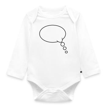 Thought Bubble Design - Organic Longsleeve Baby Bodysuit - white - Front