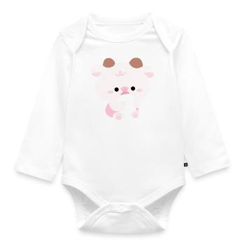 Kuh Kleinkind - Baby Bio-Langarm-Body - Weiß - Vorne