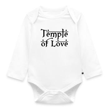 TEMPLE OF LOVE Liebe Tempel - Baby Bio-Langarm-Body - Weiß - Vorne