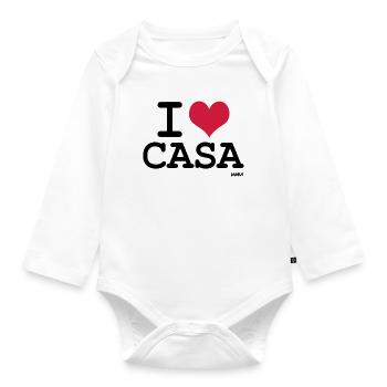 Ich liebe Casablanca - ich liebe casa by wam - Baby Bio-Langarm-Body - Weiß - Vorne