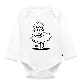 Sheep - Organic Longsleeve Baby Bodysuit - white - Front