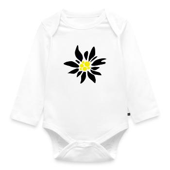 Edelweiss - Baby Bio-Langarm-Body - Weiß - Vorne
