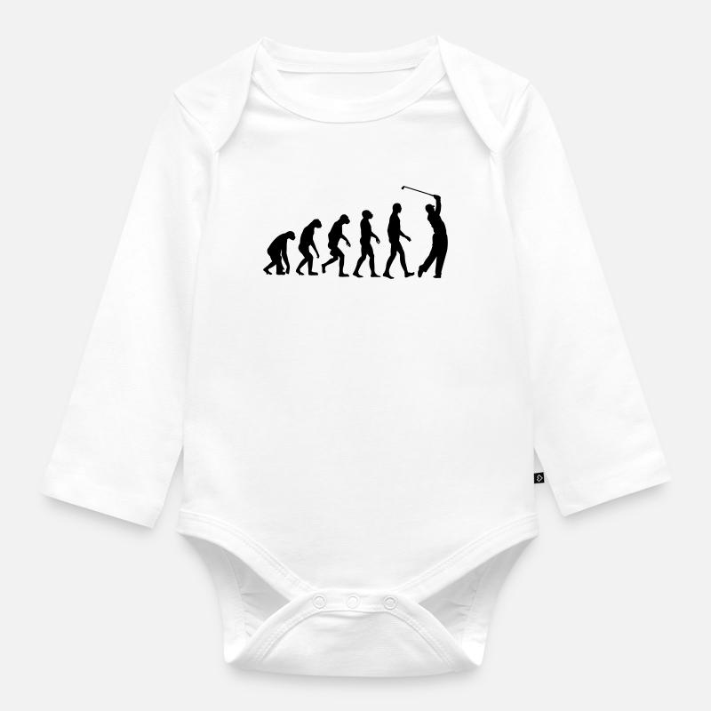 Golf Golf Evolution - Body Bébé bio manches longues - blanc