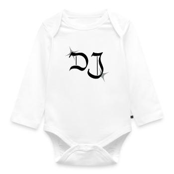 DJ Monogramm - Baby Bio-Langarm-Body - Weiß - Vorne