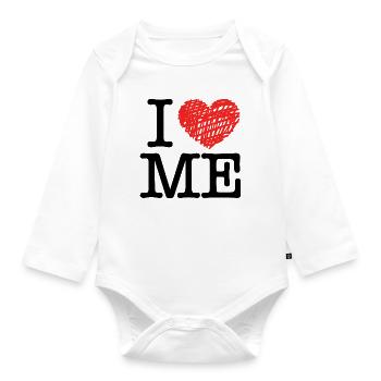 I love me - Baby Bio-Langarm-Body - Weiß - Vorne