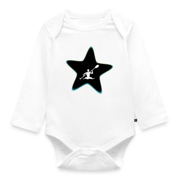 Star de kayak - Body Bébé bio manches longues - blanc - Devant
