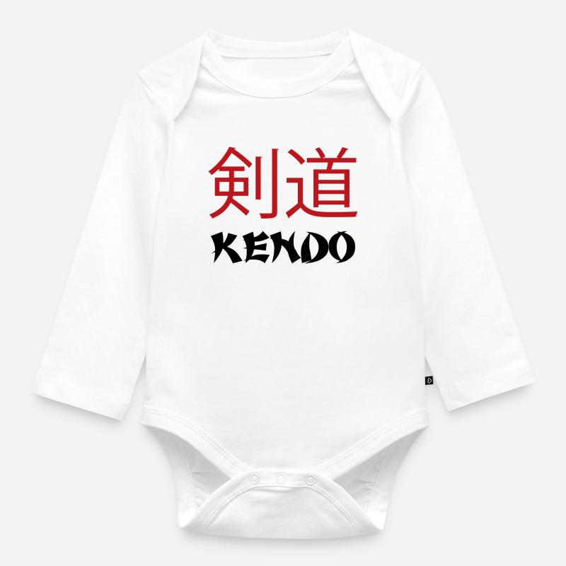 Kendo - Body Bébé bio manches longues - blanc