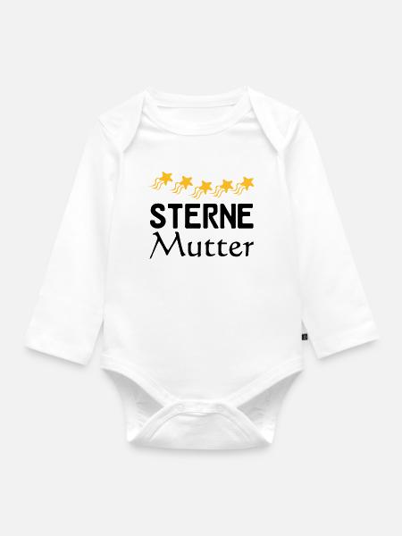 Sterne Mutter Mama Muttertag Familie Geschenk - Baby Bio-Langarm-Body - Weiß