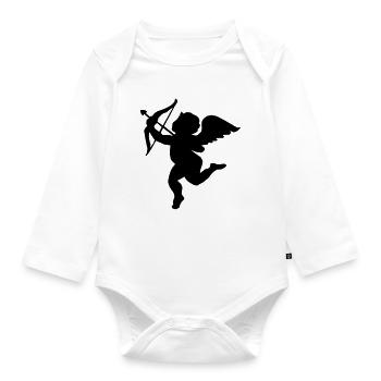 Angel of Love - Organic Longsleeve Baby Bodysuit - white - Front