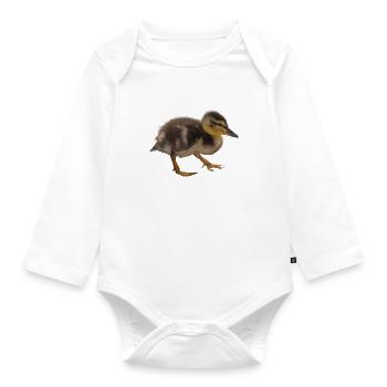 Entchen - Baby Bio-Langarm-Body - Weiß - Vorne