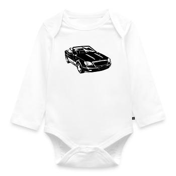SLK Roadster Cabrio (25) - Baby Bio-Langarm-Body - Weiß - Vorne