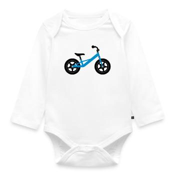 Balance bike - Organic Longsleeve Baby Bodysuit - white - Front