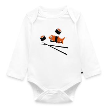 sushi - Organic Longsleeve Baby Bodysuit - white - Front