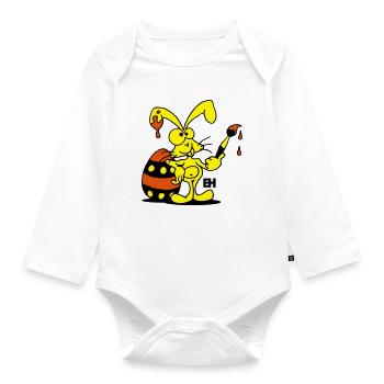 Osterhase - Baby Bio-Langarm-Body - Weiß - Vorne