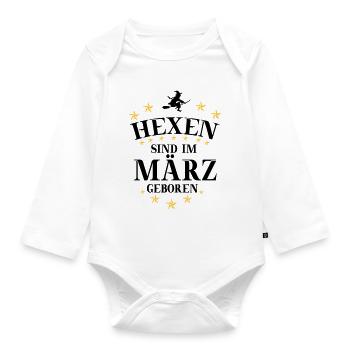 Witches March - Organic Longsleeve Baby Bodysuit - white - Front